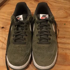 Men’s Nike AirForce One Green Suede sneaker's
